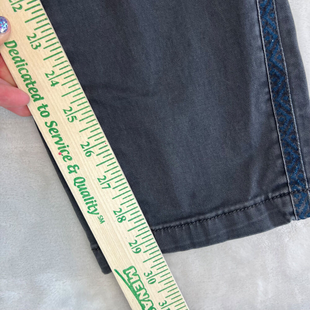 Anthropologie Pants Womens 30 Grey Relaxed‎ Chino Striped Side Preppy Casual - Picture 5 of 15
